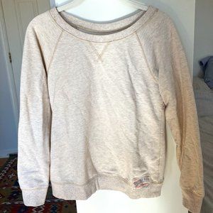 Cream crewneck sweater XS